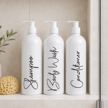 Load image into Gallery viewer, 1L Refillable Bathroom Bottles - Love and Labels