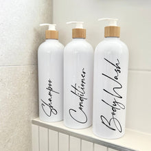 Load image into Gallery viewer, 1L Refillable Shampoo Bottles with Custom Labels - Love and Labels
