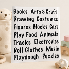 Load image into Gallery viewer, 25-Piece Toy Storage Label Pack - Love and Labels