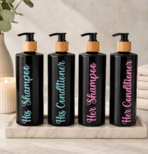 Load image into Gallery viewer, 500ml Refillable Shampoo Bottles with Custom Labels - Love and Labels