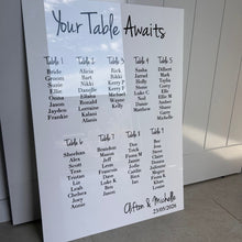 Load image into Gallery viewer, A1 Seating Chart for Wedding, Engagement, Events - Love and Labels