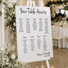 Load image into Gallery viewer, A1 Seating Chart for Wedding, Engagement, Events - Love and Labels