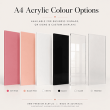 Load image into Gallery viewer, A4 Acrylic Bar Menu Sign - Love and Labels