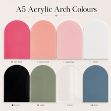 Load image into Gallery viewer, A5 Acrylic Arch Market Stall Business Sign - Love and Labels