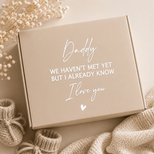 Load image into Gallery viewer, Baby Announcement Decal daddy we havent met yet but i already know i love you decal for preganancy announcement- Love and Labels