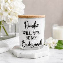 Load image into Gallery viewer, Bridesmaid Proposal Candle Decal - Love and Labels