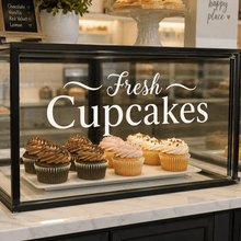 Load image into Gallery viewer, Cafe & Bakery Display Cabinet Decals - Love and Labels