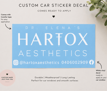 Load image into Gallery viewer, Custom Business Rear Window Sign - Love and Labels