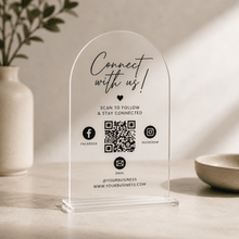 Load image into Gallery viewer, Custom QR Code Business Sign Arch - Love and Labels