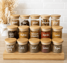 Load image into Gallery viewer, Custom vinyl spice jar labels Australia for pantry organisation and kitchen storage