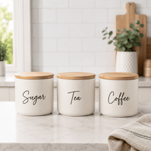 Load image into Gallery viewer, Custom Tea Coffee & Sugar Canister Labels - Love and Labels