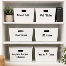 Load image into Gallery viewer, Custom storage labels for cables, chargers and electronics organisation