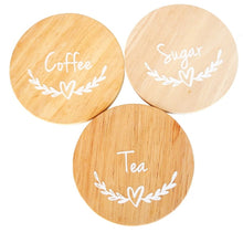 Load image into Gallery viewer, kitchen labels for ea coffee sugar canisters, customizable organisation labels