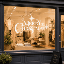Load image into Gallery viewer, Merry Christmas Window Decal | Christmas Shop Window Signage - Love and Labels