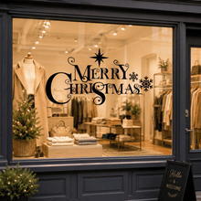 Load image into Gallery viewer, Merry Christmas Window Decal | Christmas Shop Window Signage - Love and Labels