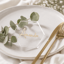 Load image into Gallery viewer, Personalised Acrylic Place Cards - Love and Labels