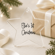 Load image into Gallery viewer, Personalised Christmas Star Bauble | Custom Name Ornament - Love and Labels
