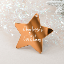 Load image into Gallery viewer, Personalised Christmas Star Bauble | Custom Name Ornament - Love and Labels