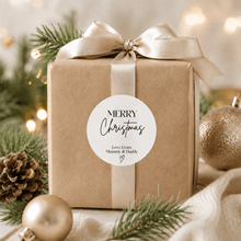 Load image into Gallery viewer, Personalised Christmas Stickers | Modern Minimalist Design - Love and Labels