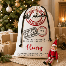 Load image into Gallery viewer, Personalised Express Delivery Santa Sack | North Pole Christmas Sack - Love and Labels