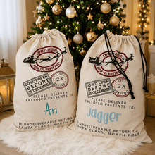 Load image into Gallery viewer, Personalised Express Delivery Santa Sack | North Pole Christmas Sack - Love and Labels