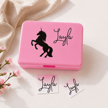 Load image into Gallery viewer, Personalised Lunchbox Labels | Custom Name & Picture Label Set - Love and Labels