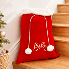 Load image into Gallery viewer, Personalised Traditional Red Santa Sack - CLEARANCE - Love and Labels
