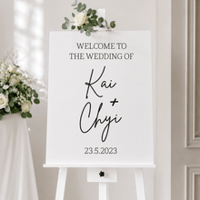 Load image into Gallery viewer, Personalised Wedding Welcome Sign | A1 Acrylic Wedding Sign - Love and Labels