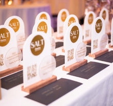 Load image into Gallery viewer, Social Media Business Sign - A5 Arch - Love and Labels