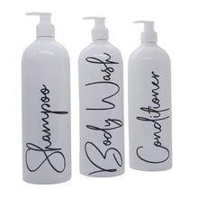 Load image into Gallery viewer, 1L Refillable Shampoo Bottles, refillable bathroom bottles, shampoo conditioner bottles - Love and Labels
