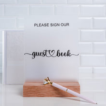 Load image into Gallery viewer, Acrylic Guest Book Signage for Wedding- love and labels