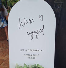 Load image into Gallery viewer, A1 Acrylic Arch Welcome Sign, A1 Arch welcome sign for weddings australia - Love and Labels