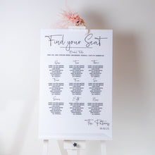 Load image into Gallery viewer, Wedding Signage, seating chart for wedding, wedding welcome sign Love and Labels