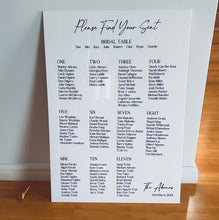 Load image into Gallery viewer, A1 Seating Chart for Wedding, Engagement, Events - Love and Labels