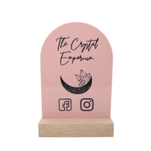 Load image into Gallery viewer, social media sign, small business acrylic signage - Love and Labels