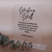 Load image into Gallery viewer, Acrylic Wishing Well Sign in A4 or A5 - Love and Labels
