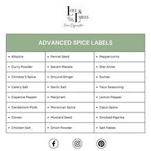 Load image into Gallery viewer, Spice jar labels, labels for spice jars, pantry organisation labels - Love and Labels
