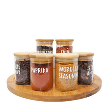 Load image into Gallery viewer,  glass spice jar, spice jars - Love and Labels
