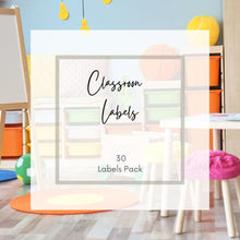 Load image into Gallery viewer, Vinyl classroom labels for glue, markers, crayons, pencils and school supplies storage