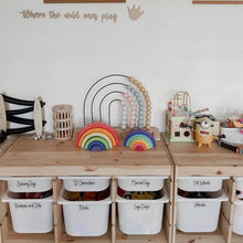 Load image into Gallery viewer, Trofast labels, toy bin labels, playroom storage labels, custom labels - Love and Labels