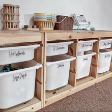 Load image into Gallery viewer, Trofast labels, toy bin labels, playroom storage labels, toy storage labels - Love and Labels