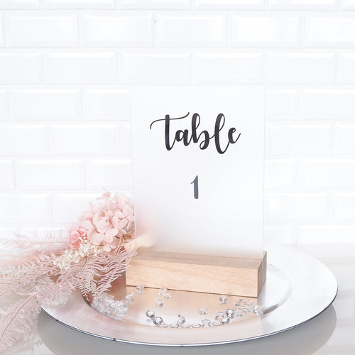 table numbers acrylic, table numbers, acrylic wedding signage, signage for wedding - love and labels