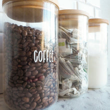 Load image into Gallery viewer, Personalised tea and coffee labels for pantry storage