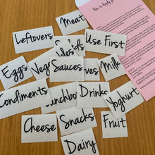 Load image into Gallery viewer, fridge organisation, custom vinyl labels - Love and Labels