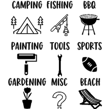 Load image into Gallery viewer, Home organisation labels, toy storage labels, garage labels - Love and Labels