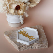 Load image into Gallery viewer, Hexagon Trinket Tray Gold Leaf - Love and Labels