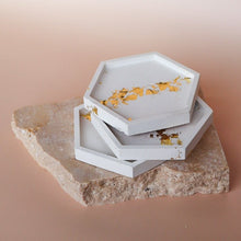 Load image into Gallery viewer, Hexagon Trinket Tray Gold Leaf - Love and Labels