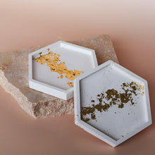 Load image into Gallery viewer, Hexagon Trinket Tray Gold Leaf - Love and Labels