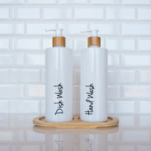 Load image into Gallery viewer, refillable hand wash bottles, hand wash dish wash bottles, refillable kitchen bottles - Love and Labels