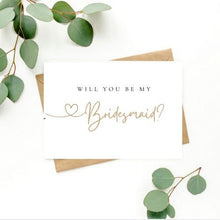 Load image into Gallery viewer, Modern Will you be my bridesmaid card, will you be my bridesmaid cards - Love and Labels
